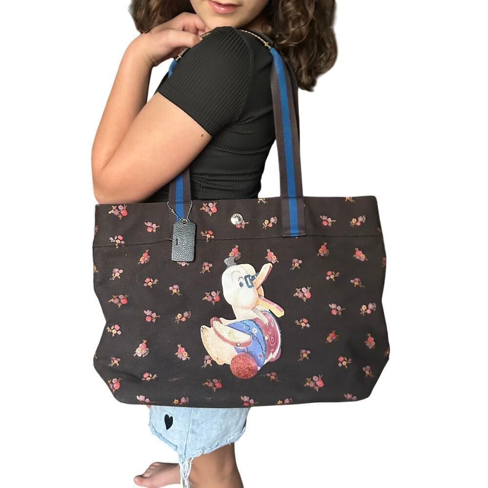 Coach Fisher Price Doodle Duck Canvas Tote Bag Rare - Picture 2 of 13